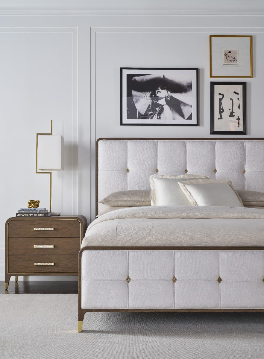 Theodore Alexander Bedroom Judith Leiber 3-Drawer Bedside Table Dark House of Isabella UK