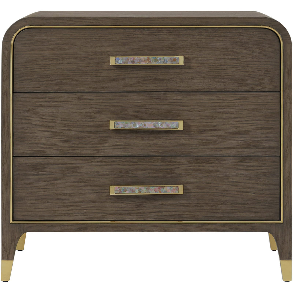 Theodore Alexander Bedroom Judith Leiber 3-Drawer Bedside Table Dark House of Isabella UK