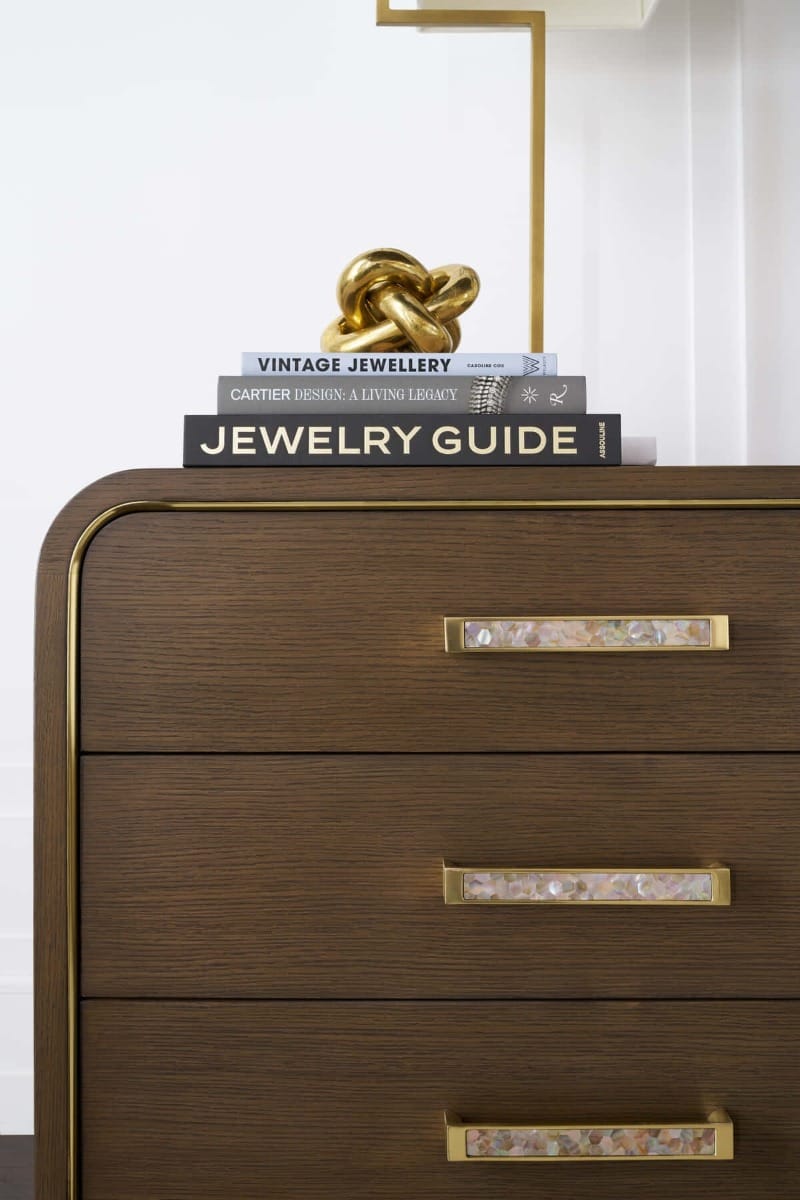 Theodore Alexander Bedroom Judith Leiber 3-Drawer Bedside Table Dark House of Isabella UK