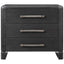 Theodore Alexander Bedroom Luna 3-Drawer Bedside Table Dark House of Isabella UK