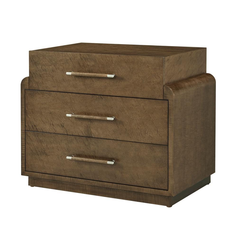 Theodore Alexander Bedroom Origins Three Drawer Bedside Table in Landmark Finish House of Isabella UK