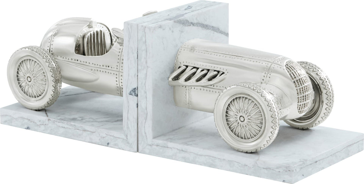 Theodore Alexander Decor Bookshelf Racer in Nickel Plated Brass & Quartz House of Isabella UK