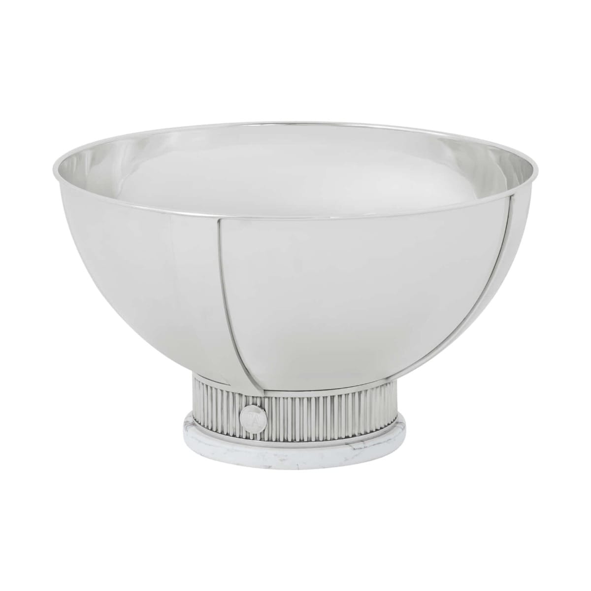 Theodore Alexander Decor Gatsby Decorative Bowl in Nickel Plated Brass and Quartz House of Isabella UK