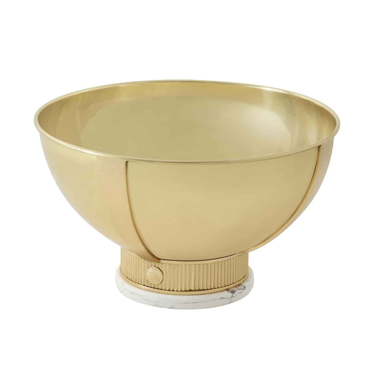 Theodore Alexander Decor Gatsby Decorative Bowl in Polished Brass and Quartz House of Isabella UK