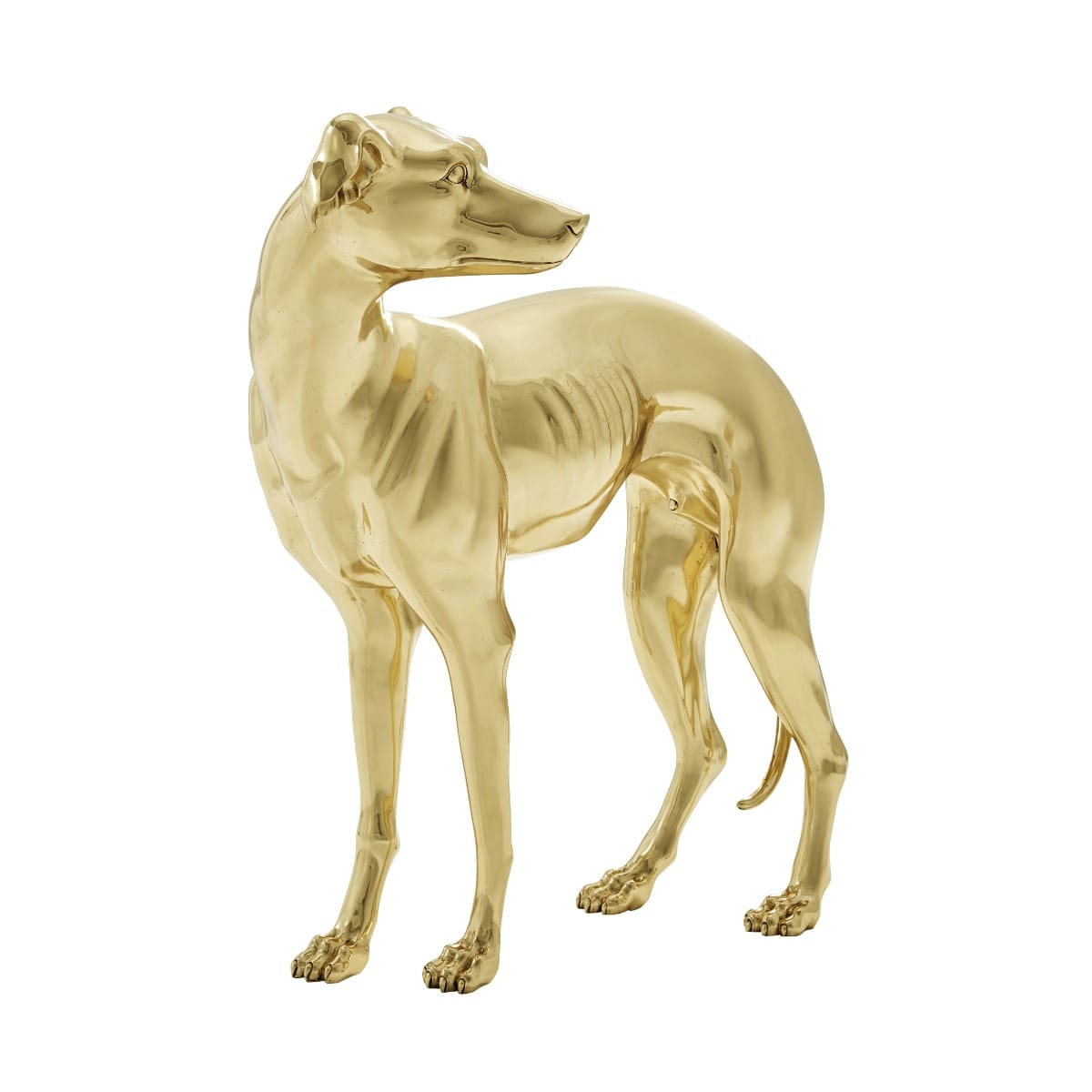 Theodore Alexander Decor Levriero Piccola Sculpture in Polished Brass House of Isabella UK