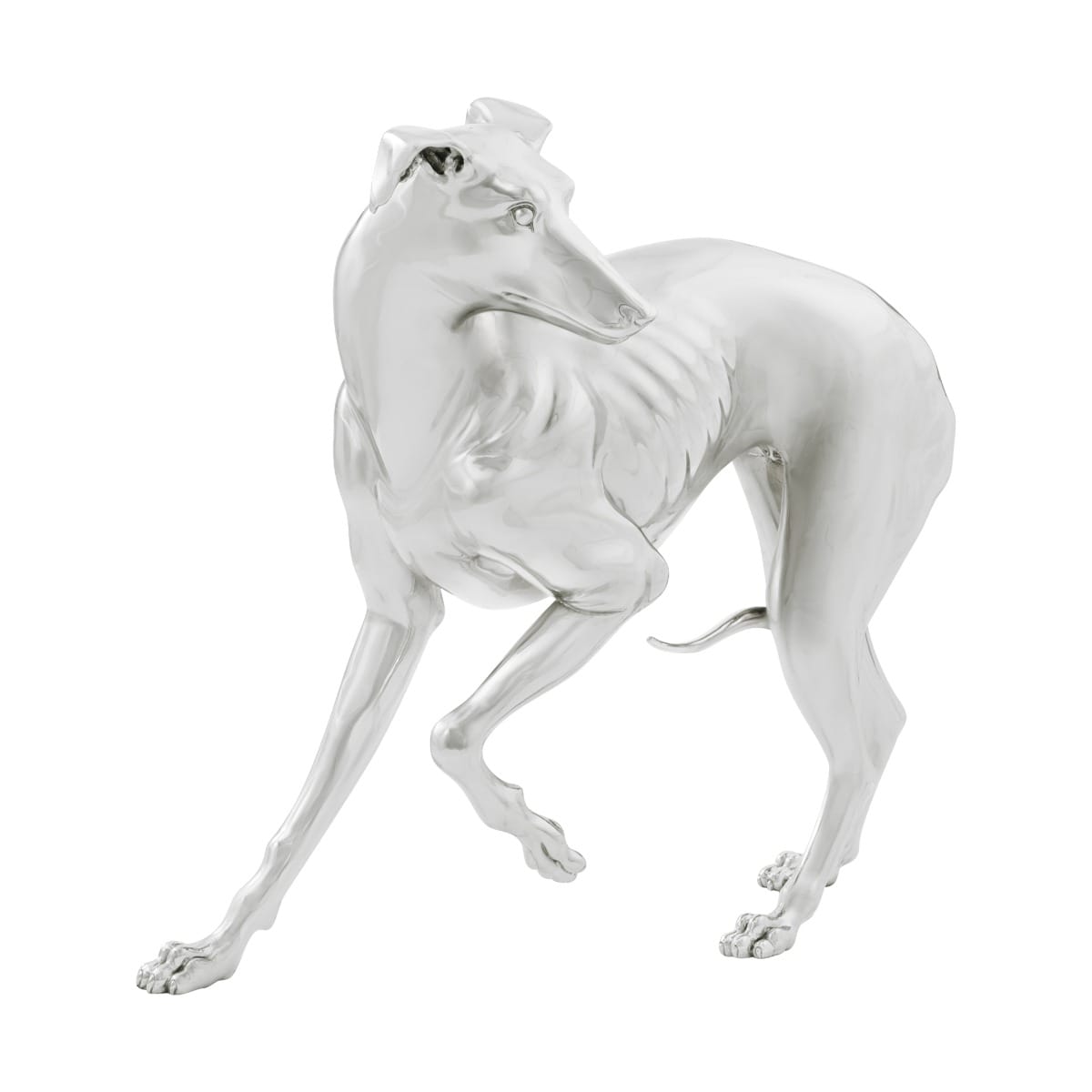Theodore Alexander Decor Levriero Sculpture in Nickel House of Isabella UK