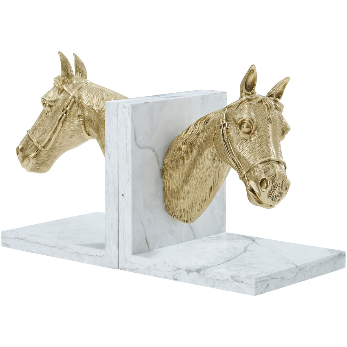 Theodore Alexander Decor Red Ribbon Bookends in Brass House of Isabella UK