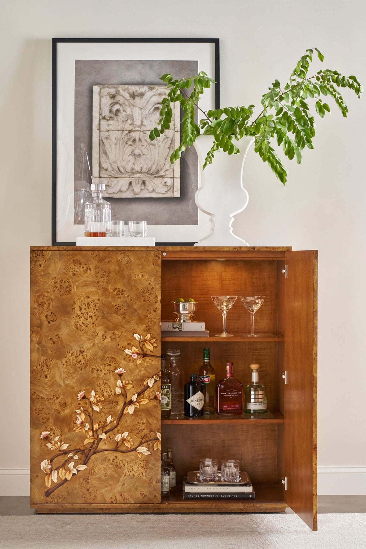 Theodore Alexander Dining Flora Bar Cabinet House of Isabella UK