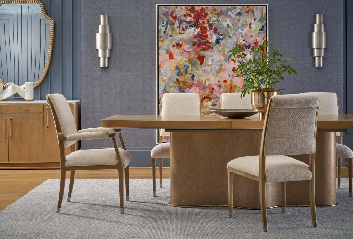 Theodore Alexander Dining Origins Rectangular Extending Dining Table in Sesame 208-300cm House of Isabella UK