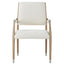 Theodore Alexander Dining Origins Wooden Upholstered Dining Arm Chair in Sesame House of Isabella UK