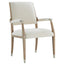 Theodore Alexander Dining Origins Wooden Upholstered Dining Arm Chair in Sesame House of Isabella UK