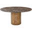 Theodore Alexander Dining Perch Burl Round Dining Table with Marble Top - 152cm House of Isabella UK