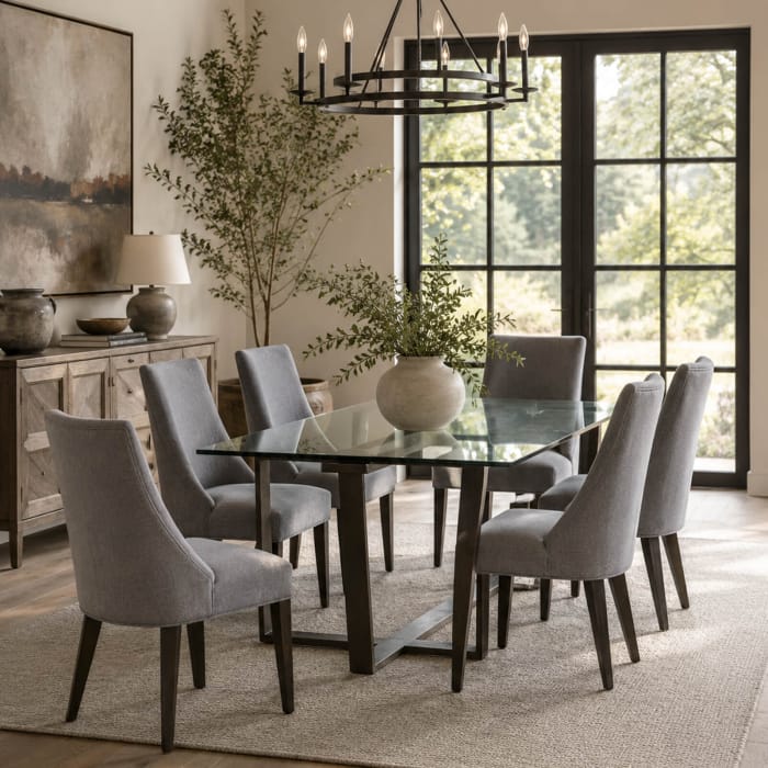 Theodore Alexander Dining Ta Studio Ezra Grey Dining Chair in Kendal Mercury House of Isabella UK