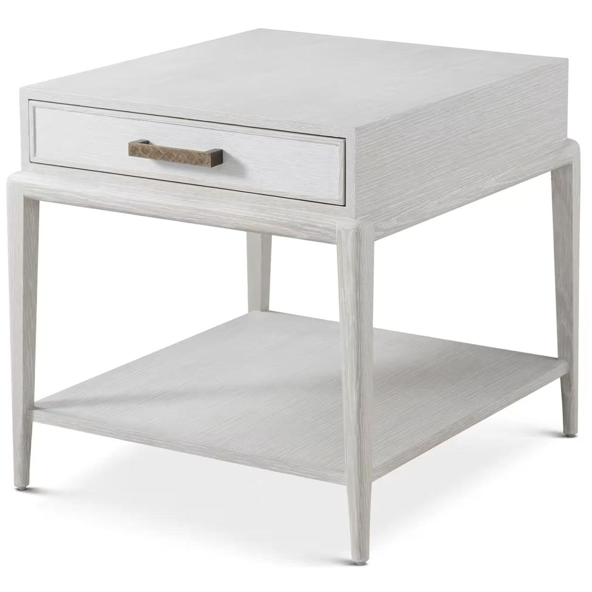 Flagler Side Table with Wallpaper Drawer Front