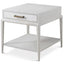 Flagler Side Table with Wallpaper Drawer Front