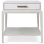 Flagler Side Table with Wallpaper Drawer Front
