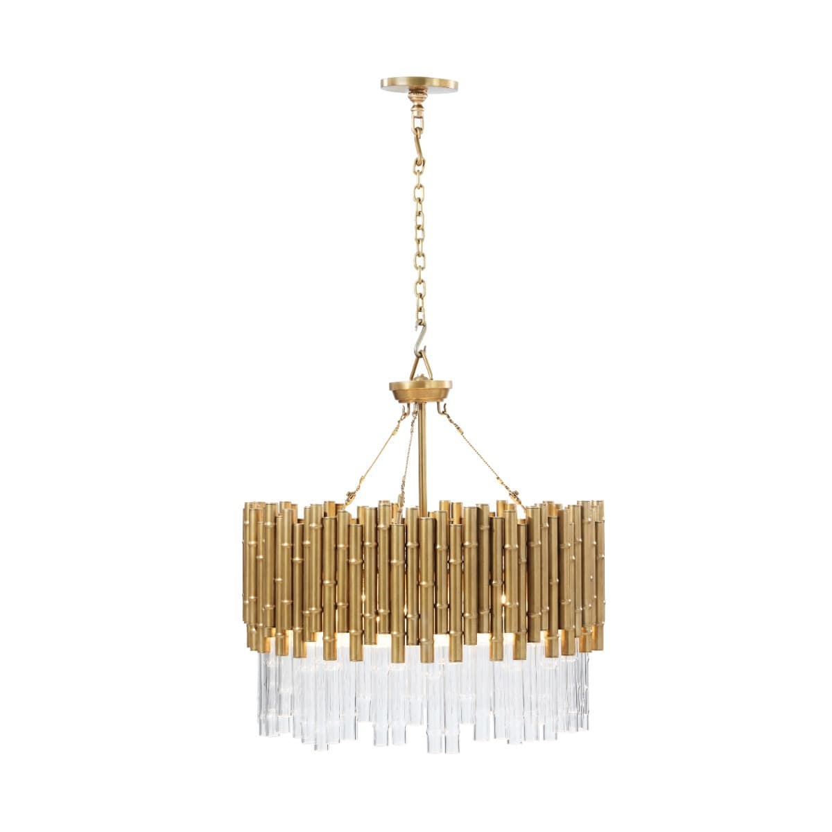 Theodore Alexander Lighting Kesden Media Round Chandelier in Brass House of Isabella UK