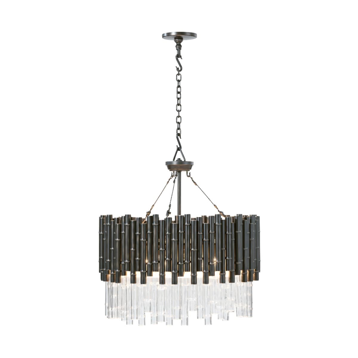 Theodore Alexander Lighting Kesden Media Round Chandelier in Bronze House of Isabella UK