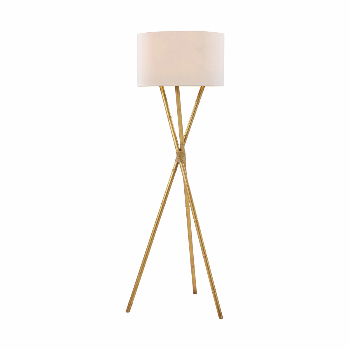 Theodore Alexander Lighting Kesden Trio Floor Lamp in Brass House of Isabella UK