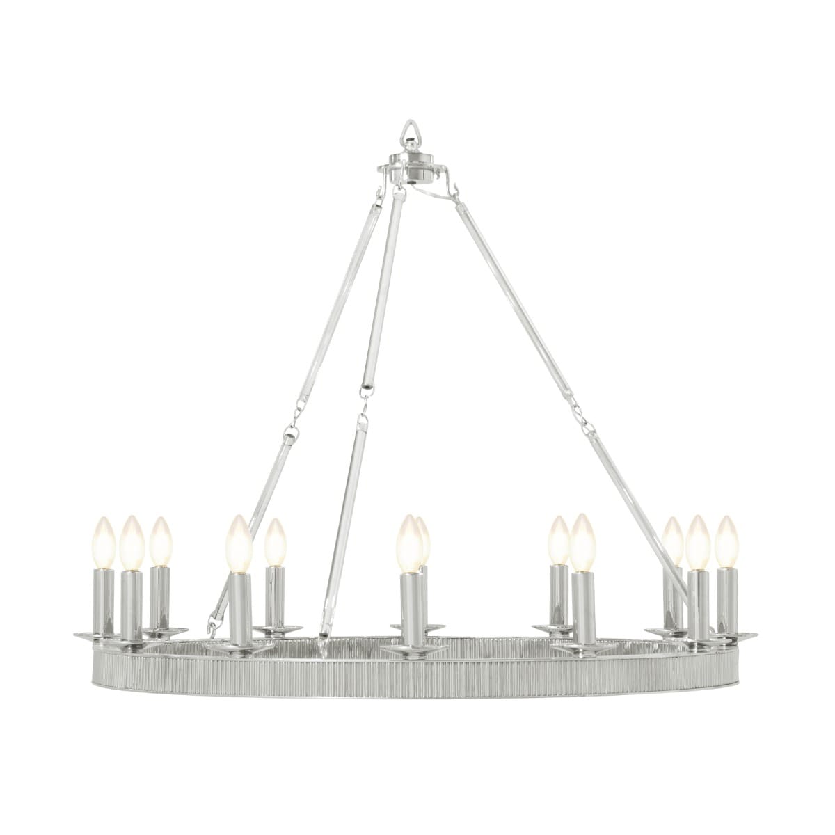 Theodore Alexander Lighting Simon Grande Round Chandelier in Nickel House of Isabella UK