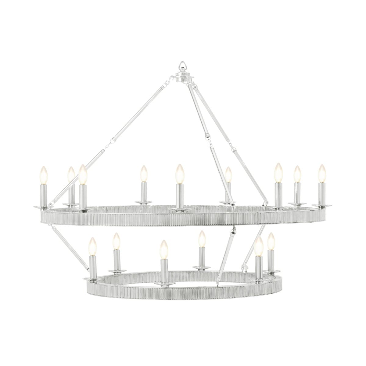 Theodore Alexander Lighting Simon Grande Stack Chandelier in Nickel House of Isabella UK