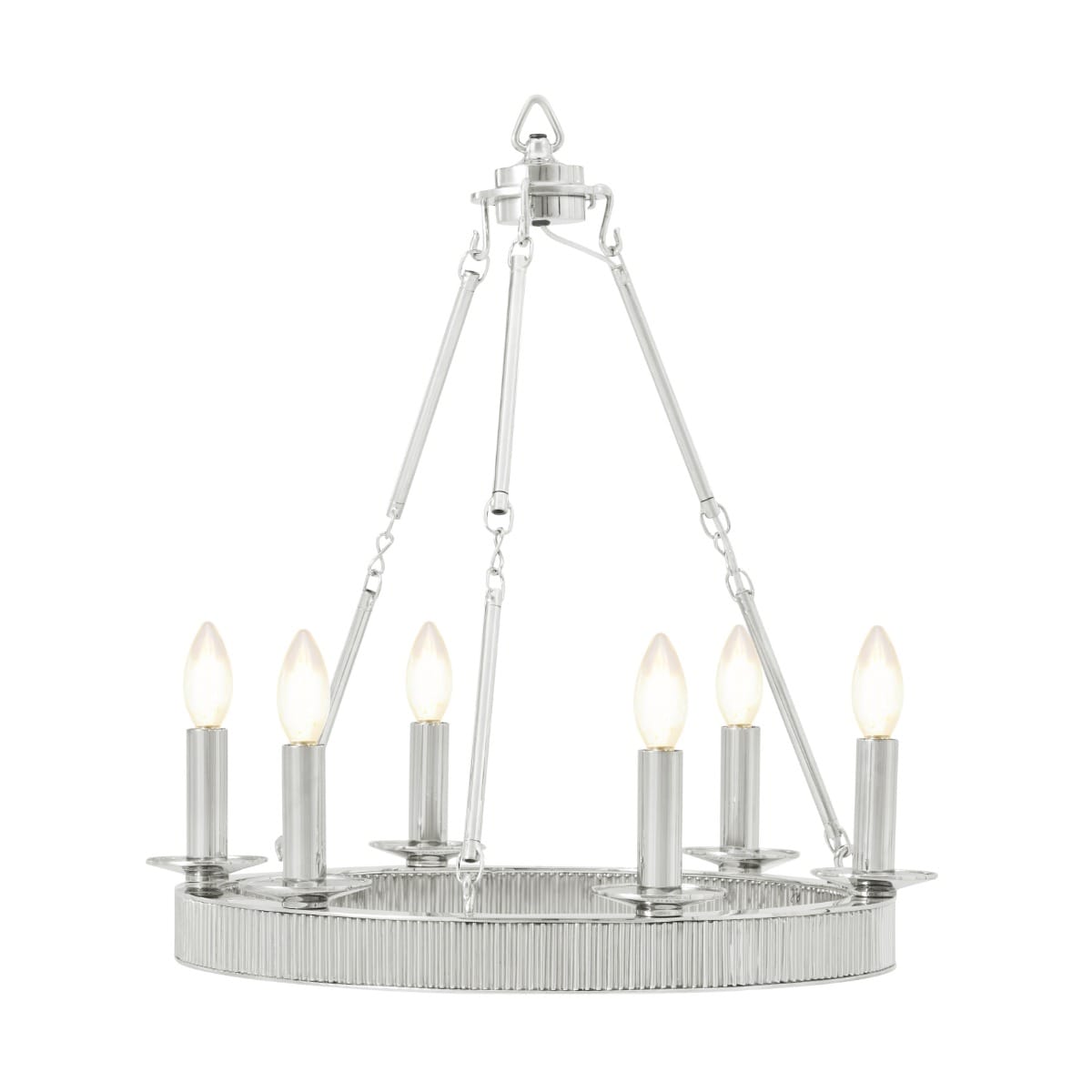 Theodore Alexander Lighting Simon Piccola Round Chandelier in Nickel House of Isabella UK