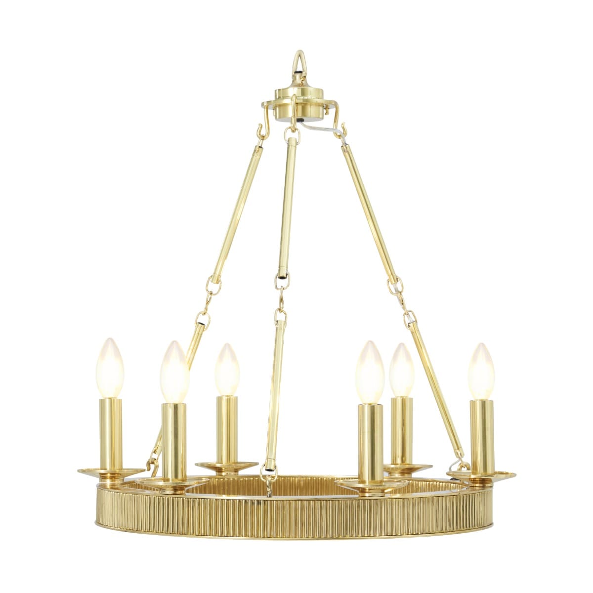 Theodore Alexander Lighting Simon Piccola Round Chandelier in Polished Brass House of Isabella UK