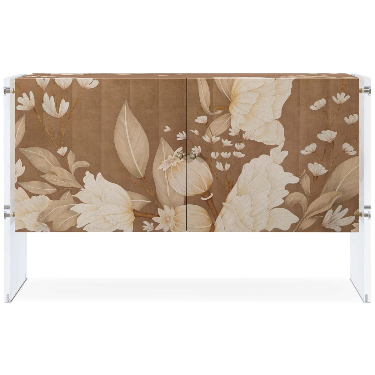 Theodore Alexander Living Bouquet 2 Door Cabinet in Toasted Cashew House of Isabella UK