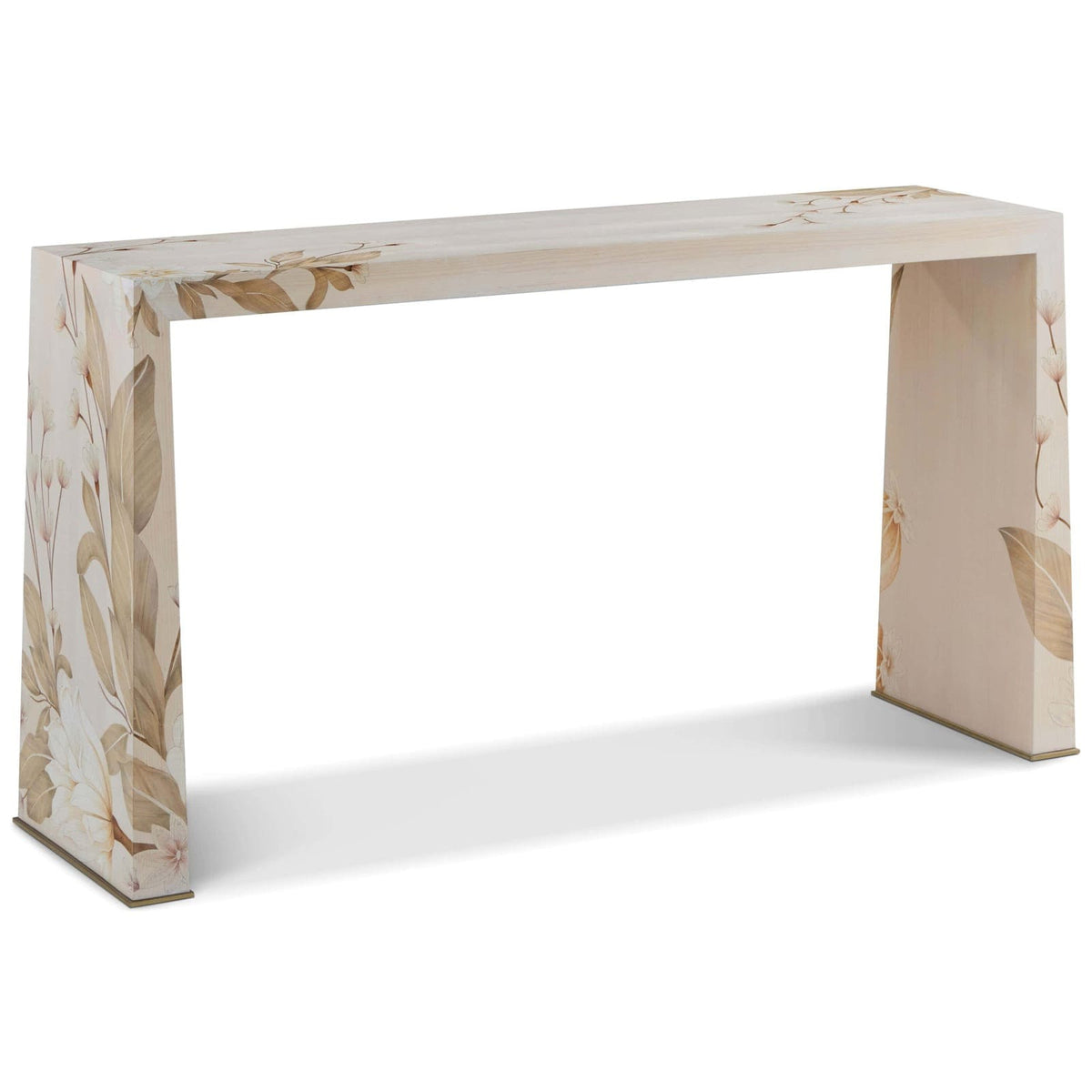Theodore Alexander Living Bouquet Console Table in Buttercream House of Isabella UK