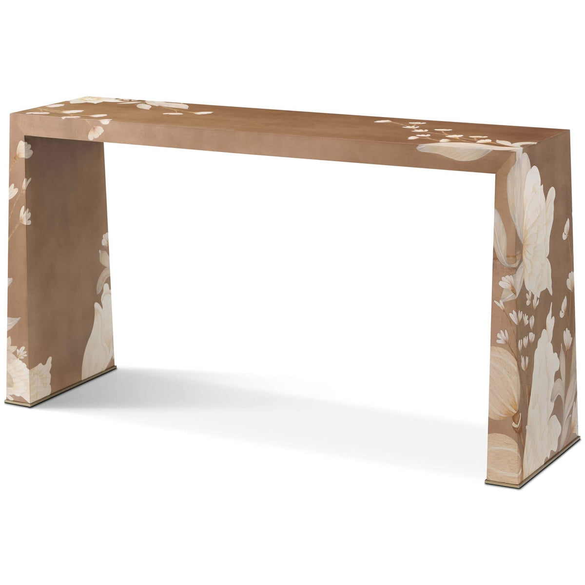 Theodore Alexander Living Bouquet Console Table in Toasted Cashew House of Isabella UK
