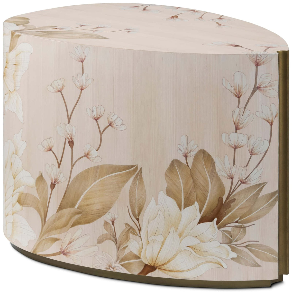 Theodore Alexander Living Bouquet Droplet Side Table in Buttercream House of Isabella UK