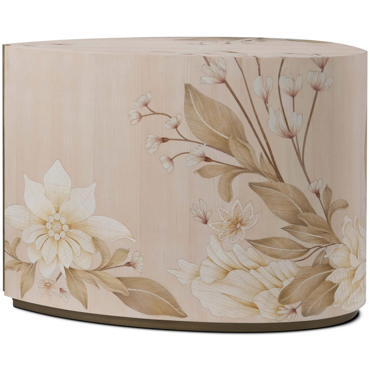 Theodore Alexander Living Bouquet Droplet Side Table in Buttercream House of Isabella UK