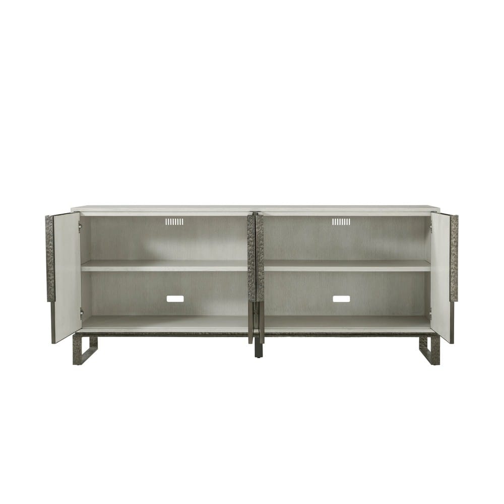Theodore Alexander Living Essence Media Cabinet in Smooth Grey House of Isabella UK
