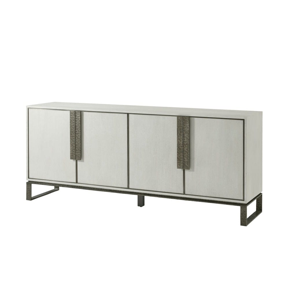 Theodore Alexander Living Essence Media Cabinet in Smooth Grey House of Isabella UK