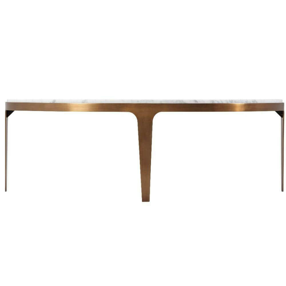 Gennaro Oval Marble Coffee Table.