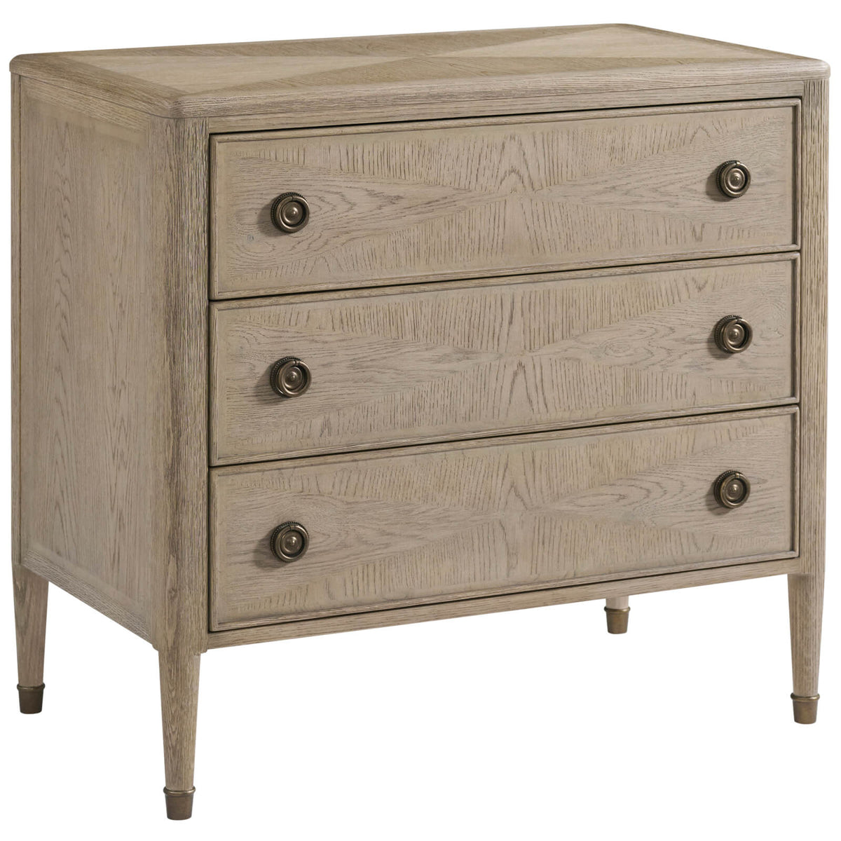 Theodore Alexander Living Hillcrest Bedside Table in Riverwash Oak House of Isabella UK