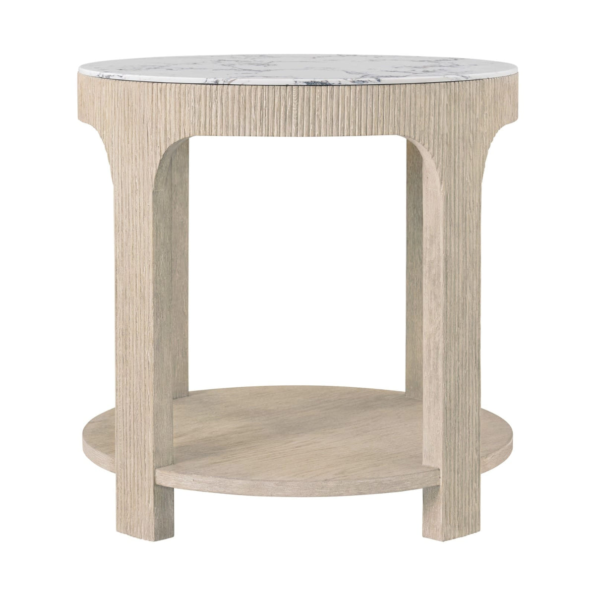 Theodore Alexander Living Horizon Round Quartz Side Table House of Isabella UK