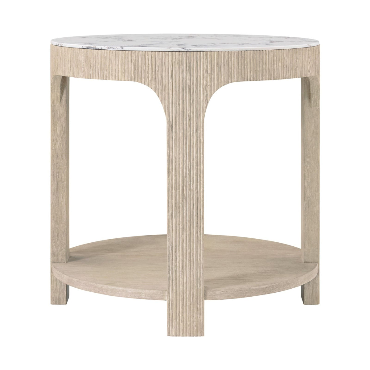 Theodore Alexander Living Horizon Round Quartz Side Table House of Isabella UK