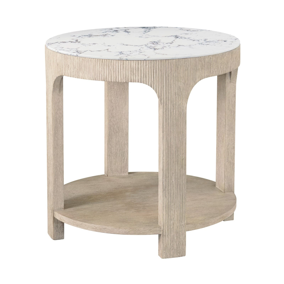Theodore Alexander Living Horizon Round Quartz Side Table House of Isabella UK