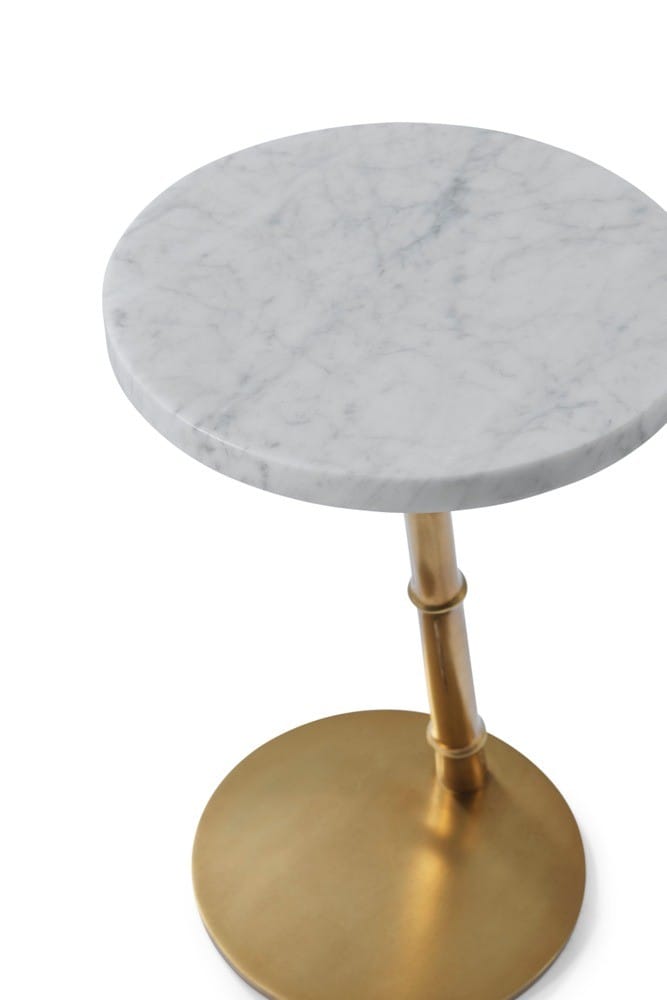 Theodore Alexander Living Kesden Accent Table Bianco Marble Top House of Isabella UK