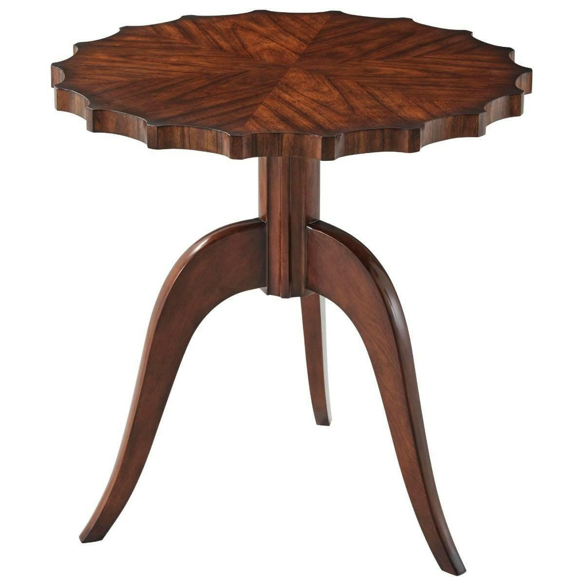 Modern Piecrust Accent Table.
