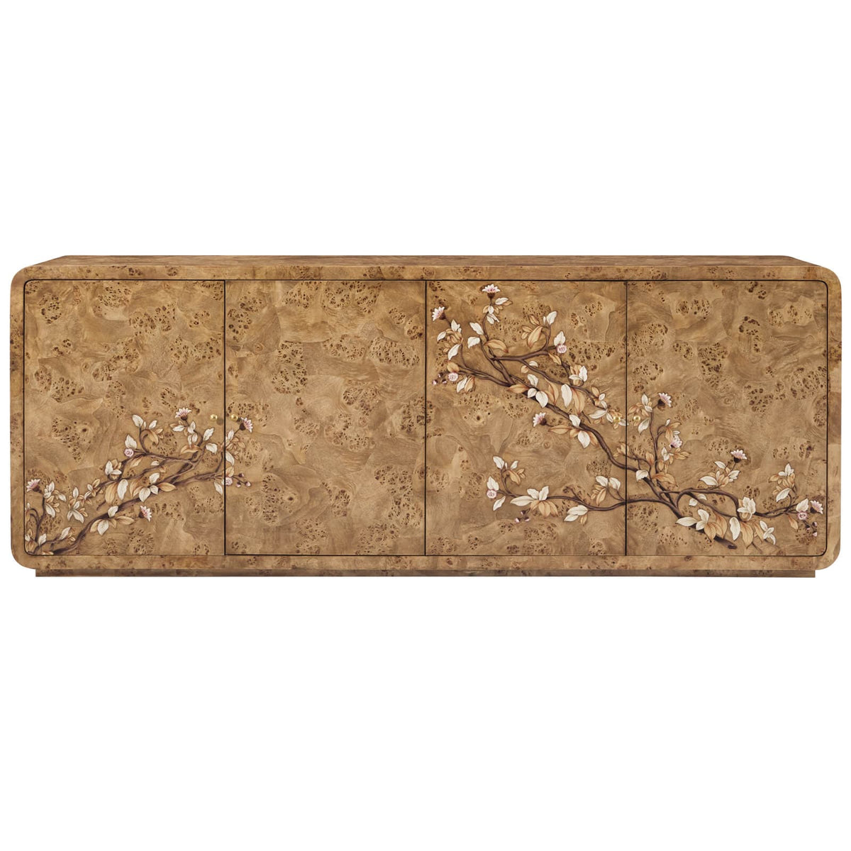 Theodore Alexander Living Perch Burl Large Sideboard with Floral Marquetry House of Isabella UK