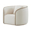 Theodore Alexander Living Repose Wooden Upholstered Club Chair in Grey Oak Finish House of Isabella UK