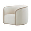 Theodore Alexander Living Repose Wooden Upholstered Club Chair in Grey Oak Finish House of Isabella UK