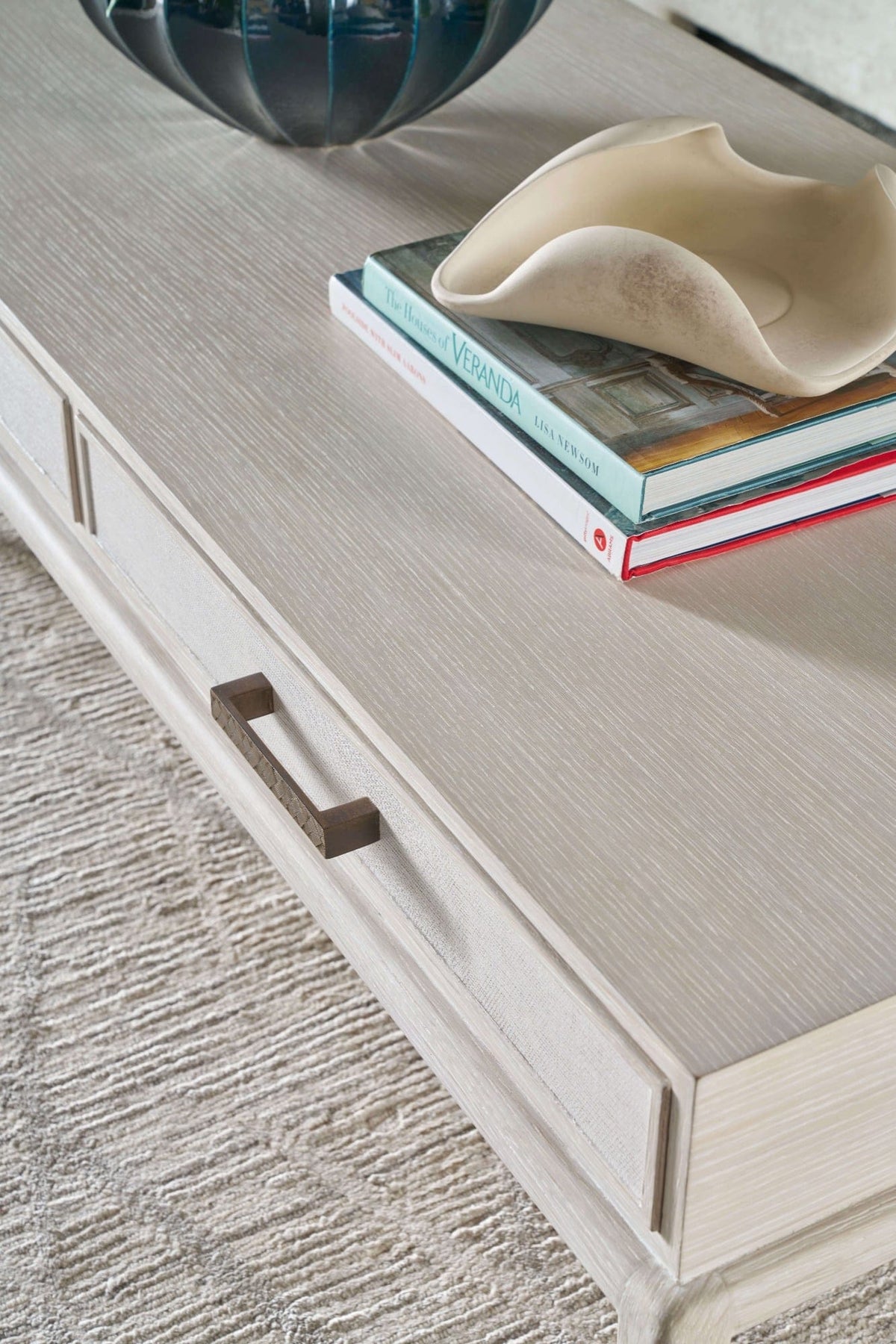 Theodore Alexander Living Singer Coffee Table with Wallpaper Drawer Fronts House of Isabella UK