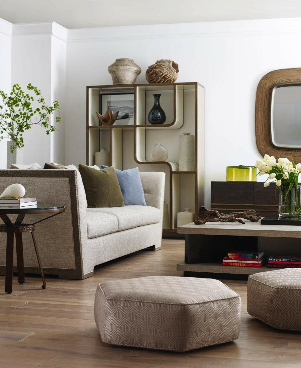 Square Coffee Table Manchester in Oak & Cava Lacquer.