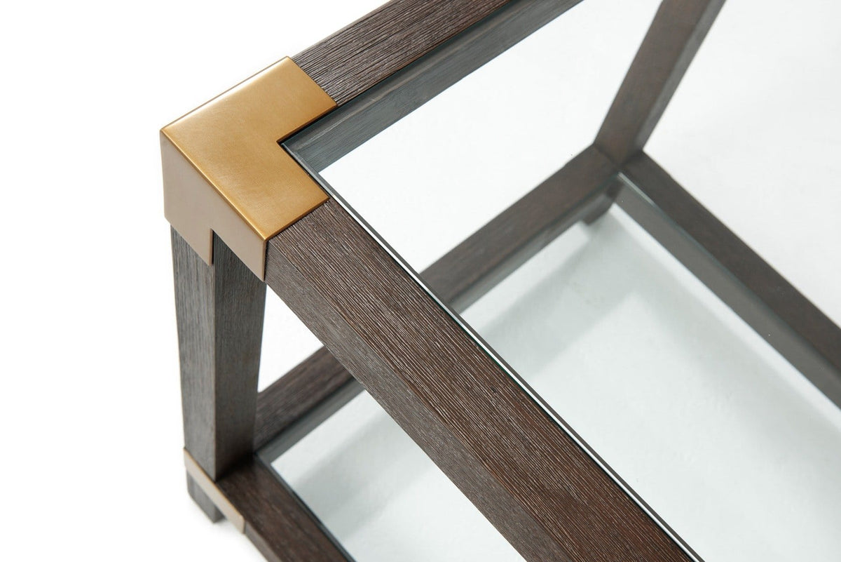 Theodore Alexander Living Square Side Table Rayan in Cardamon House of Isabella UK
