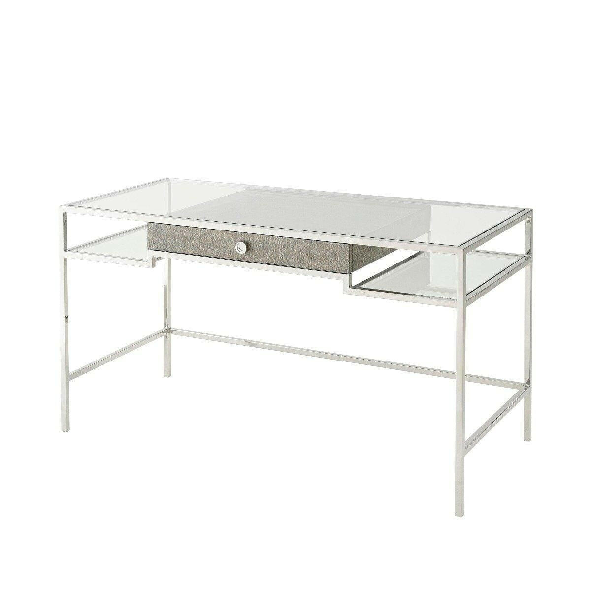 Tintagel Desk in Grey Blue Eggshell.