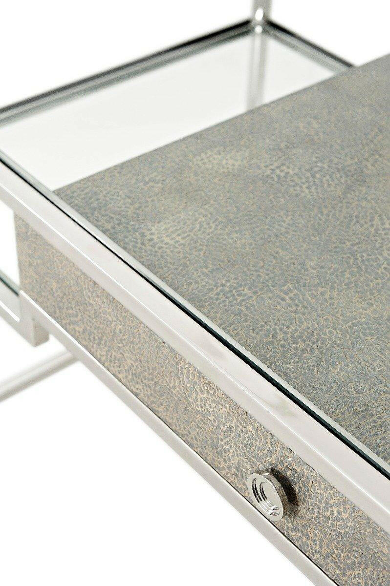 Tintagel Desk in Grey Blue Eggshell.