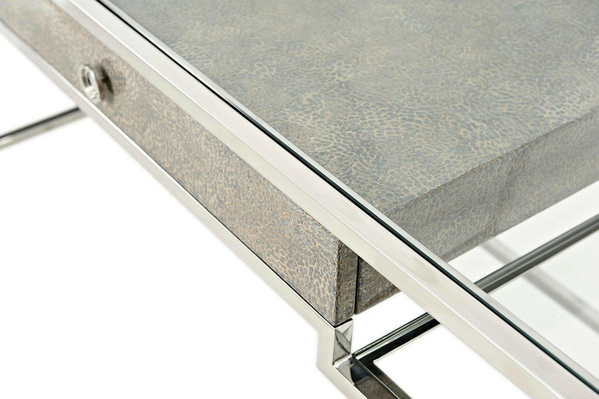 Tintagel Desk in Grey Blue Eggshell.